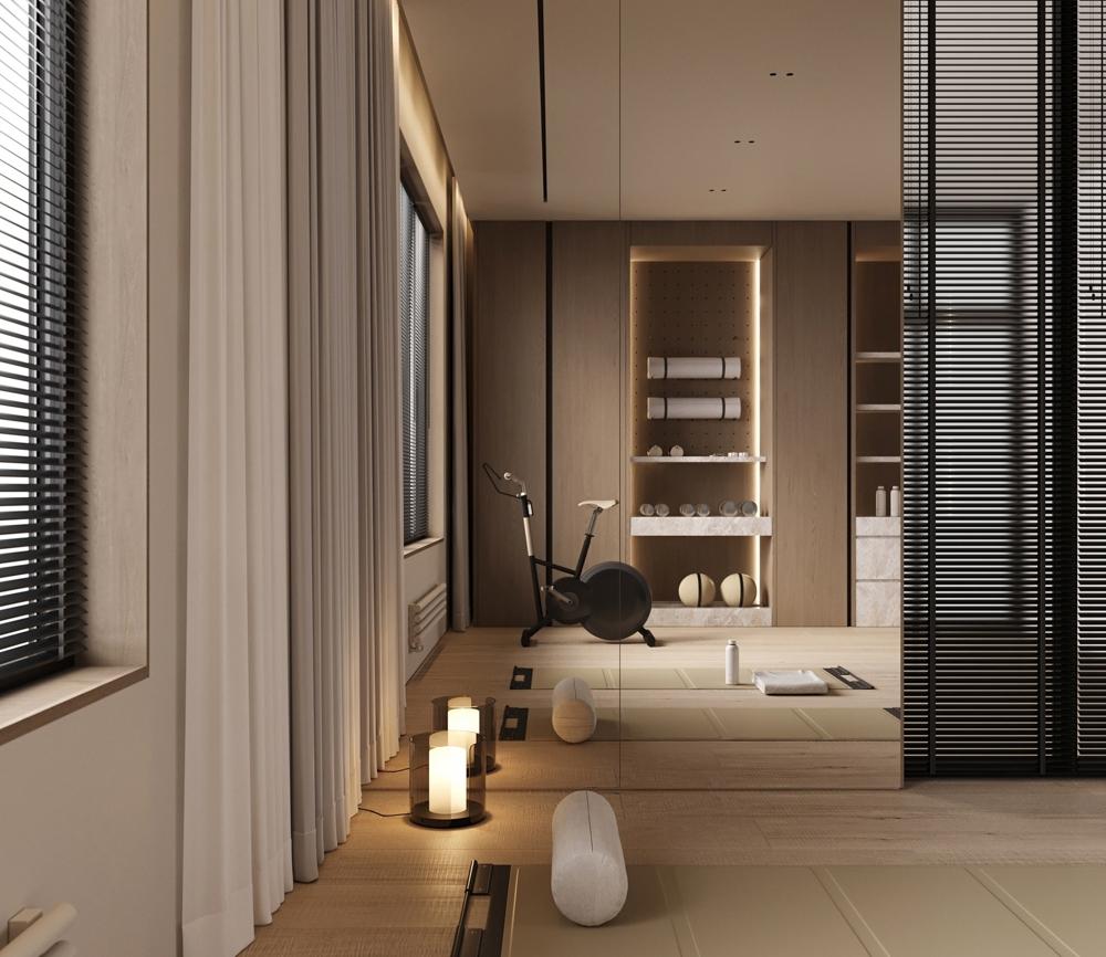 Домашний спортзал от студии DERGACHEV DESIGN