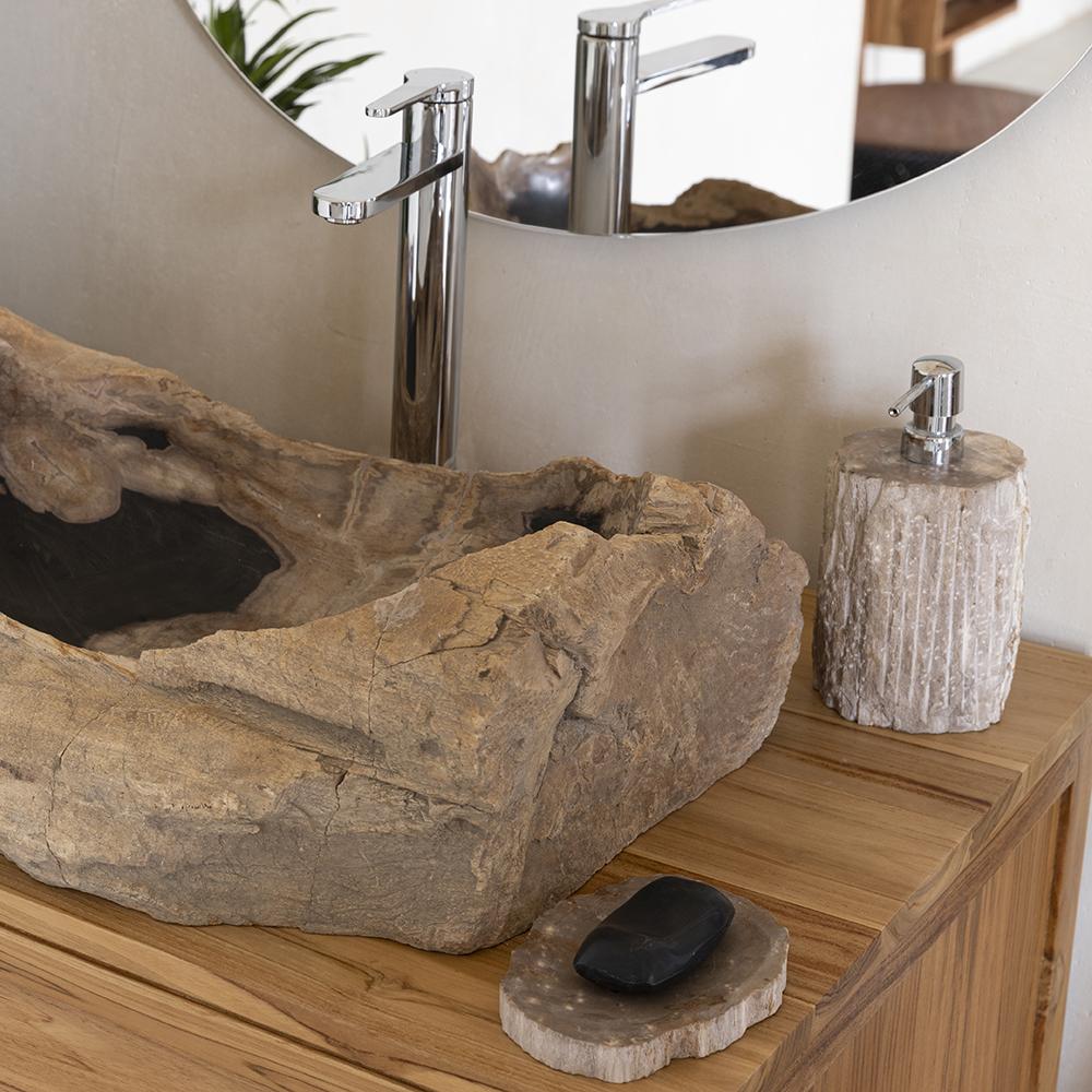 Дозатор для мыла из окаменелого дерева Nutural PW