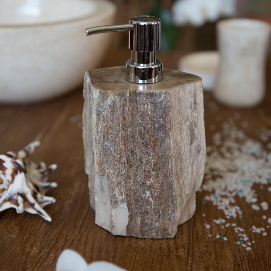 Дозатор для мыла из окаменелого дерева Nutural PW